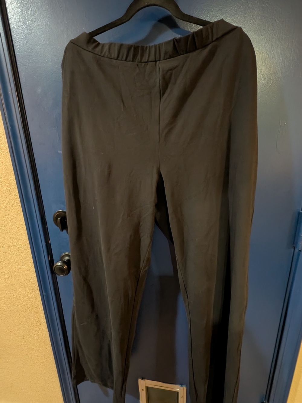 Saint + Sofia Apartment Pants Black US 18 NWT 34" Organic Cotton Stretch